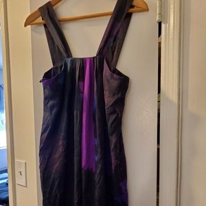 Multicolored silk lined dress